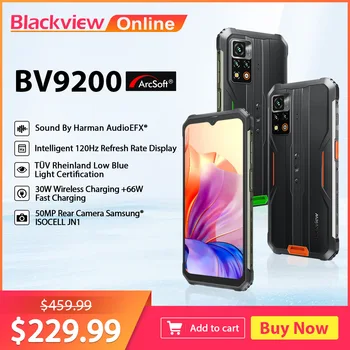  Blackview BV9200 G96 Прочный Смартфон 8 ГБ 256 ГБ 66 Вт Быстрая Зарядка Поддержка Беспроводной Зарядки Мобильного Телефона 120 Гц Android 12 Мобильный Телефон