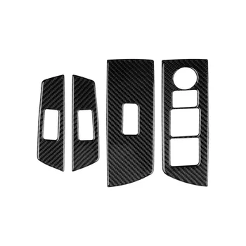  Оконное стекло из углеродного волокна, кнопка подъема, Накладка переключателя, Наклейка на панель дверного подлокотника для Mazda CX-9 2016-2020 RHD