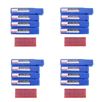  16 комплектов держателя для расточного инструмента токарного станка Sclcr 7/8/10/12 мм + 10 шт. пластин Ccmt 0602