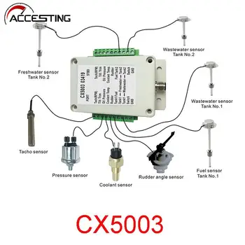  Конвертер CX5003 NMEA 2000 / конвертер N2K, преобразователи CX5001 NMEA2000, можно собрать до 18 датчиков