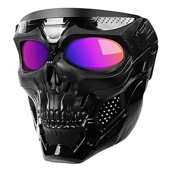  Крутая мотоциклетная маска с черепом и защитными очками Модульная защитная маска с открытым лицом Мотоциклетный шлем Moto Casco Головной убор для велоспорта