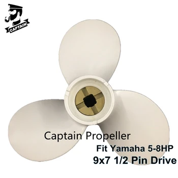  Captain Boat Propeller 9x7 1/2-C Fit Yamaha Outboard Engines 6HP 8HP Aluminum Pin Drive RH 655-45943-00-EL винт лодочного мотора