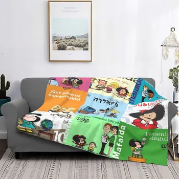 Аниме плед Mafalda одеяло фланелевое украшение многофункциональное супер теплое одеяло для кровати уличное плюшевое тонкое одеяло