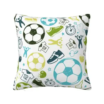  Футбольный спортивный узор, футбольная наволочка, принт, квадратная напольная наволочка для дивана, классная наволочка для украшения дома