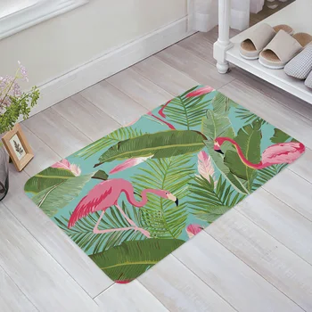  Декоративный противоскользящий ковер для ванной с тропическим растением фламинго, коврики для ванной комнаты, кухни, спальни, Мягкий коврик для входа в помещение