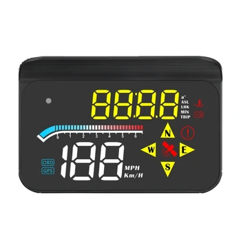  Головной дисплей M17 GPS HUD, универсальное цифровое напоминание о тревоге, спидометр, аксессуар для автомобильной электроники высокой четкости