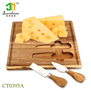  Наборы сырных досок Jaswehome Ножи для сыра с тарелкой Деревянные Кухонные Принадлежности Набор инструментов для сыра 3шт Тарелка для нарезки сыра