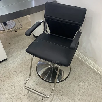  Салонные кресла из нержавеющей стали для парикмахера, мебель для салона красоты, кресельный подъемник для макияжа, татуировки, вращающиеся стулья для парикмахерской