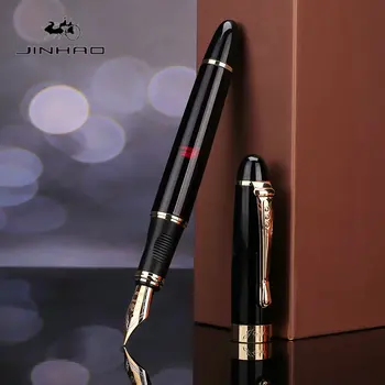  JINHAO X450 Classics Каллиграфическая ручка с толстым корпусом и пером 0,5 мм, высококачественная металлическая авторучка, роскошные чернильные ручки для письма