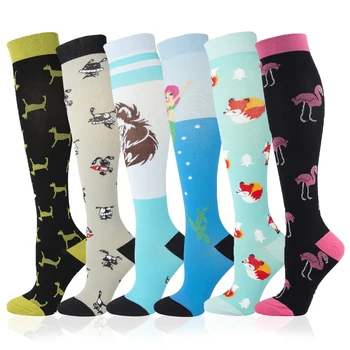  TANABATA 1 Пара Новинок Компрессионные носки с животными Для кормящих Мужчин И женщин Компрессионные чулки Flamingo Funny Sports Socks Подарок