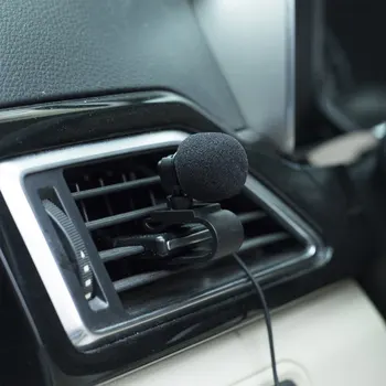  Профессиональный 3,5-мм мини-автомобильный аудиомикрофон, стерео Проводной внешний зажимной микрофон для ПК, автомагнитолы, DVD-радио