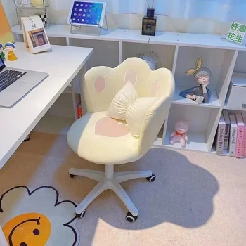  Компьютерный стул для гостиной, Домашний офис, Вращающийся на 360 ° стул для макияжа, поручень со спинкой, Эргономичный стул в скандинавском стиле, мебель для дома Fauteuil