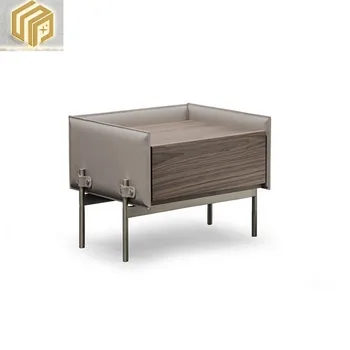  Простой современный скандинавский роскошный итальянский стиль, минималистичный прикроватный шкафчик для спальни, шкаф для хранения, прикроватный шкафчик из седельной кожи