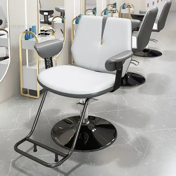  Легкие роскошные парикмахерские кресла Новое кресло со спинкой для парикмахерской Простое домашнее подъемное кресло для стрижки волос Парикмахерские специальные косметические стулья