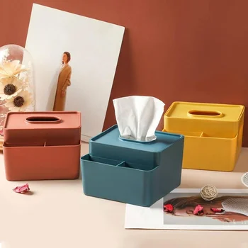  Настольный ящик для салфеток, ящик для хранения бумаги, Домашняя гостиная, столовая, журнальный столик Nordic Simple, Многофункциональная бумага