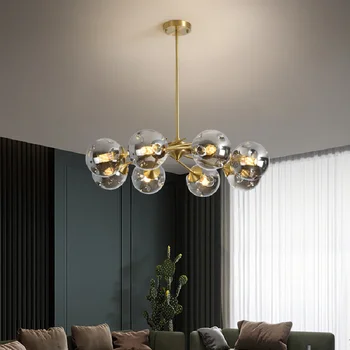  Лампа для дома в скандинавском постмодернистском минималистичном стиле, столовая, спальня, креативные художественные стеклянные лампы, гостиная, молекулярная люстра