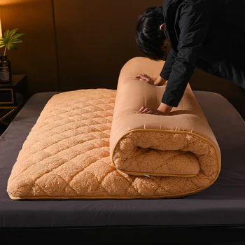  Новая обивка кровати Татами в спальне, модный складной кашемировый Толстый теплый матрас, полноразмерная кровать, дышащий поролоновый матрас Татами
