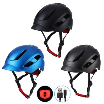  Шлемы для верховой езды, дышащий защитный шлем с задним фонарем, перезаряжаемый через USB, ударопрочный для велосипеда, электрического скутера