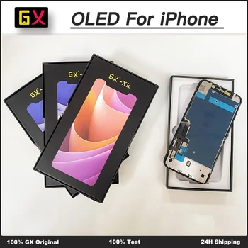  GX OLED Экран Для iPhone X XR XSMAX 11 12 13 Pro Max Мини ЖКДисплей Сенсорный Экран Дигитайзер Запасные Части Без Битых Пикселей