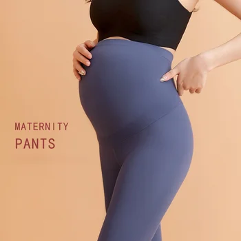  Весенне-летние новые спортивные брюки для беременных, высокоэластичные леггинсы для беременных, приятные для кожи