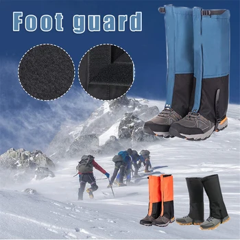  Водонепроницаемые гетры на флисовой подкладке, утепляющая защита для ног, Регулируемые дышащие зимние гетры для пеших прогулок, скалолазания UD88
