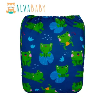  ALVABABY Моющийся карманный подгузник Многоразового использования Современный тканевый подгузник для младенцев весом от 3 до 15 кг со вставкой из 1 шт.