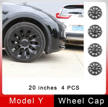  Для Tesla Model Y Колпак Ступицы 20 Дюймов ABS Защита Ступицы В стиле Whirlwind Аксессуары Для Внешней Отделки Модификация 2020-2023 4 шт.