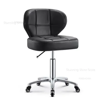  Современные простые парикмахерские кресла, высококлассное салонное парикмахерское кресло, косметический верстак со спинкой, вращающийся подъемный шкив, Большие рабочие табуреты