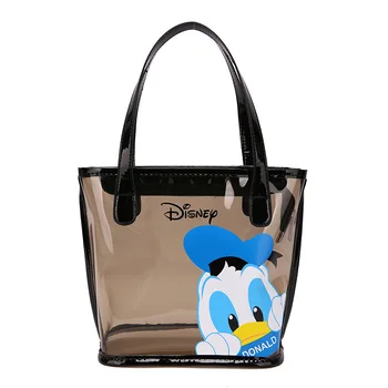  Disney Donald Duck 2022 летняя новая прозрачная сумка через плечо, женская сумка для хранения с милым мультфильмом, модная желейная сумка