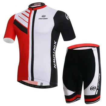  Новые комплекты велосипедной майки XINTOWN Мужская командная велосипедная одежда Костюмы Белая Черная велосипедная одежда Рубашки mtb Джерси Комплекты шорт CC0380