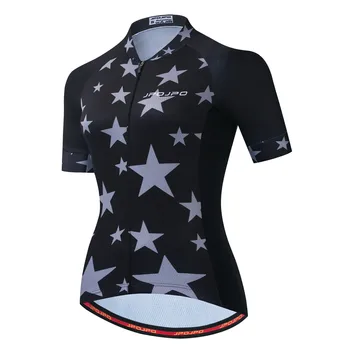  Велосипедная майка, женский велосипед, топ для горной дороги MTB, майо, Велосипедная рубашка с коротким рукавом, гоночная одежда, Летняя одежда Black Star