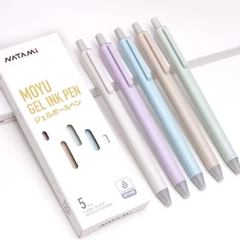  Выдвижные Ручки с Гелевыми Чернилами Natami Morandi Color 0,5 мм Fine Point Экстра Гладкие Без Размазывания Многоразового Использования Серии MOYU