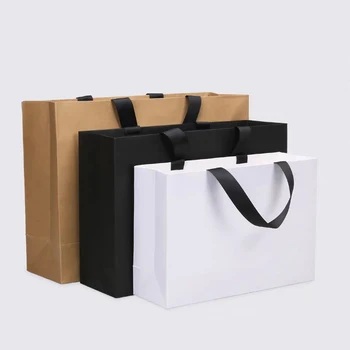  бумажные пакеты с логотипом на заказ оптом 500шт, Экологичные сумки-тоут для покупок, Модные подарочные сумки, упаковочные пакеты с ручкой
