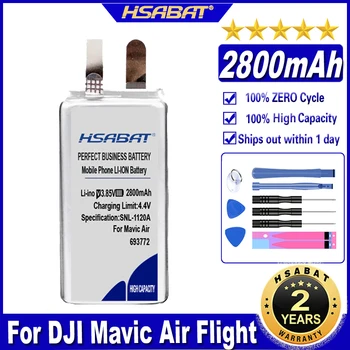  Аккумуляторная батарея HSABAT 693772 703773 емкостью 2800 мАч для DJI Mavic Air Flight (требуется сварка) Аккумуляторы