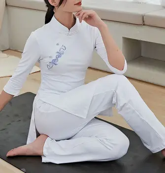  высококачественный женский высокоэластичный костюм для йоги, одежда для медитации, одежда для фитнеса, тай-чи, спортивная форма