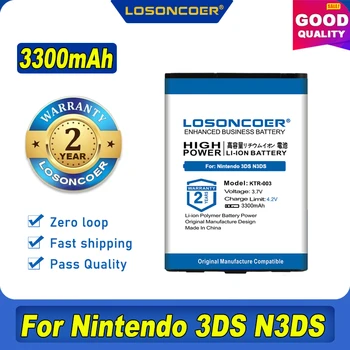  100% Оригинальный аккумулятор LOSONCOER 2300-3300 мАч KTR-003 CTR-003 для новой Nintendo 3DS N3DS Для Nintendo 2DS 3DS N3DS Аккумулятор