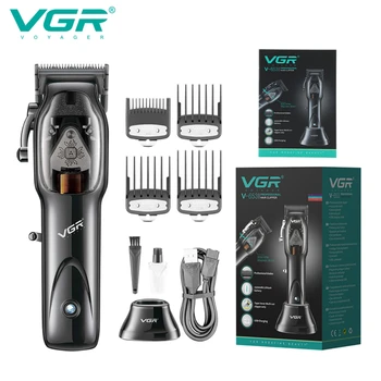  Машинка для стрижки волос VGR, профессиональная парикмахерская машинка для стрижки волос, Электрический триммер для волос, регулируемая машинка для стрижки, машинка для стрижки для мужчин V-653