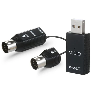  M-VAVE MS1 Mini Система Беспроводной передачи Данных MIDI-Система MIDI Беспроводной адаптер Plug and Play Поддержка устройств MIDI-интерфейса