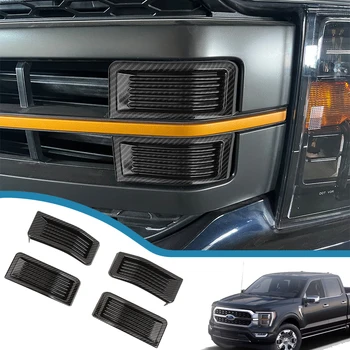  Украшение решетки переднего бампера автомобиля для Ford F150 Premium Edition 2021 2022 2023 Гоночные решетки с сетчатыми сотами Внешние аксессуары
