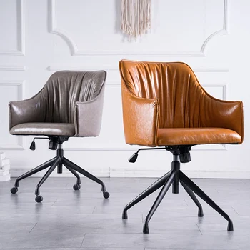  Хит продаж, офисные стулья в скандинавском стиле, домашний ленивый, сидячий, удобный лифт, дизайнерский простой стол в стиле ретро, компьютерные стулья для персонала.