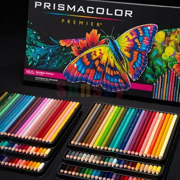  Подлинный оригинальный Prismacolor Premier 150 72 упаковки карандаш для рисования карандашом для жирной кожи с мягкой сердцевиной Tin Sanford Prismacolor pencil