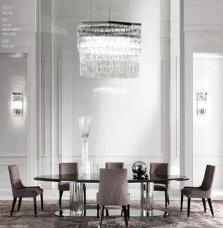  Обеденный стол из белого мрамора, современный прямоугольный обеденный стол из нержавеющей стали, новый стиль и стул для многих людей дома