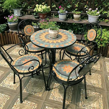  Европейский уличный стол и стулья в скандинавском стиле, журнальный столик для отдыха в саду, креативный дизайн, Уличные стулья во дворе Z