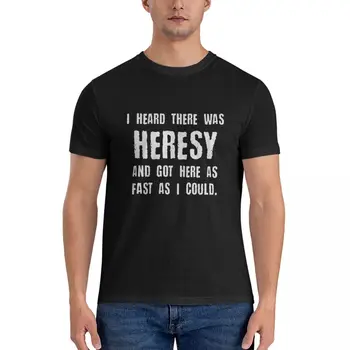  Я слышал, что там была Ересь, Цитаты из мемов, Настольная футболка Wargaming Nerdy Gaming Essential, Мужская хлопковая футболка с графическим рисунком, футболка