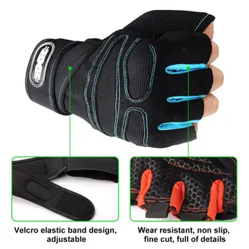  Спортивные перчатки для фитнеса Защита рук Нескользящие дышащие велосипедные перчатки на полпальца Охота на открытом воздухе Скалолазание Альпинизм