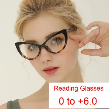  Роскошные брендовые очки для чтения с черным кошачьим глазом в оправе для очков по рецепту от 0 до + 6,0, Сексуальные винтажные очки для дальнозоркости и пресбиопии